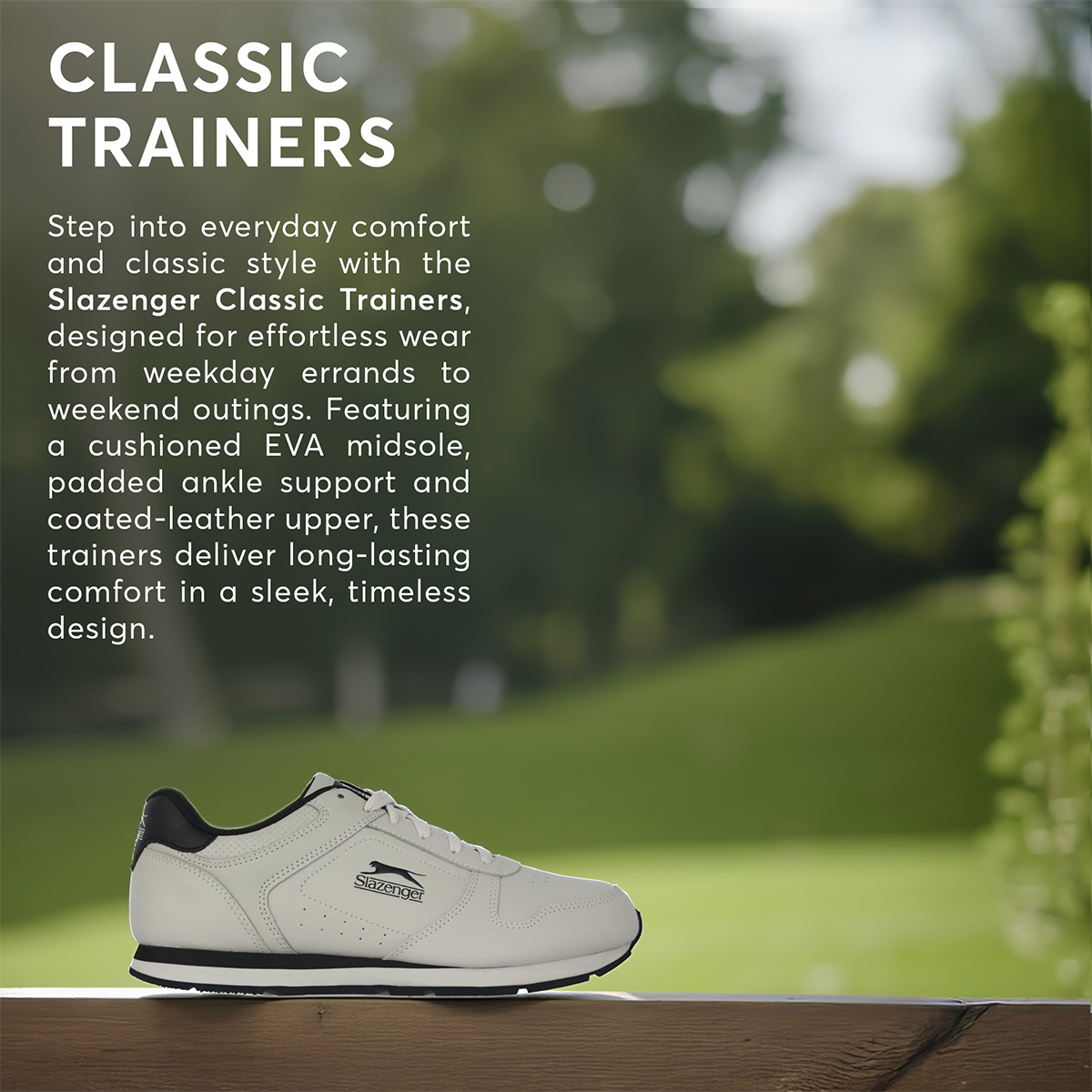 Slazenger Hombres Entrenadores Clásicos Con Cordones Parte Superior Baja Cuero Zapatos Deportivos Entresuela de EVA - Imagen 4 de 231