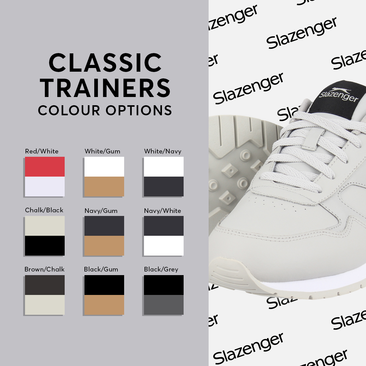 Slazenger Hombres Entrenadores Clásicos Con Cordones Parte Superior Baja Cuero Zapatos Deportivos Entresuela de EVA - Imagen 7 de 231